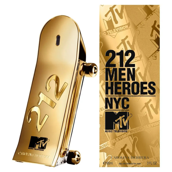 Perfume Carolina Herrera 212 Heroes Nyc Mtv Men Eau de Toilette 90ml Original