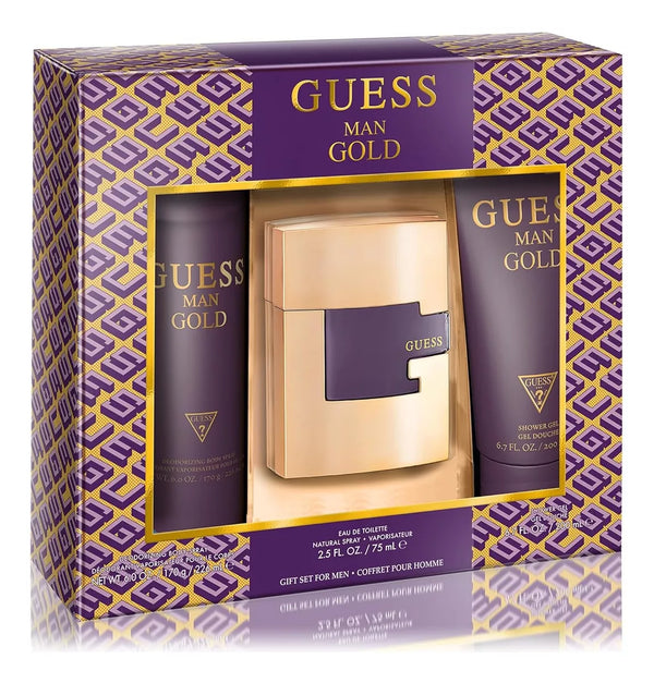 Guess Estuche Guess Man Gold 3 Piezas Men Eau de Toilette Original