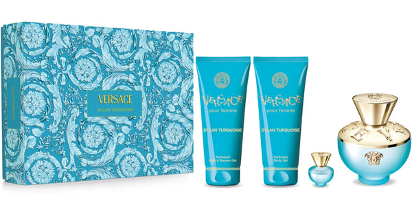 Versace Estuche Turquoise Pour Femme 4 Piezas Woman Eau de Toilette Original