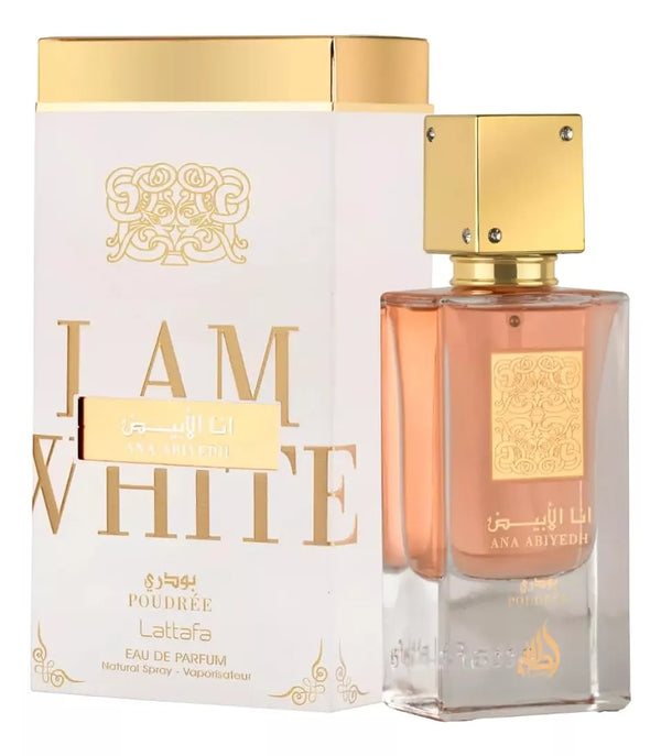 Lattafa I Am White Poudree Unisex Eau de Parfum 60ml Original